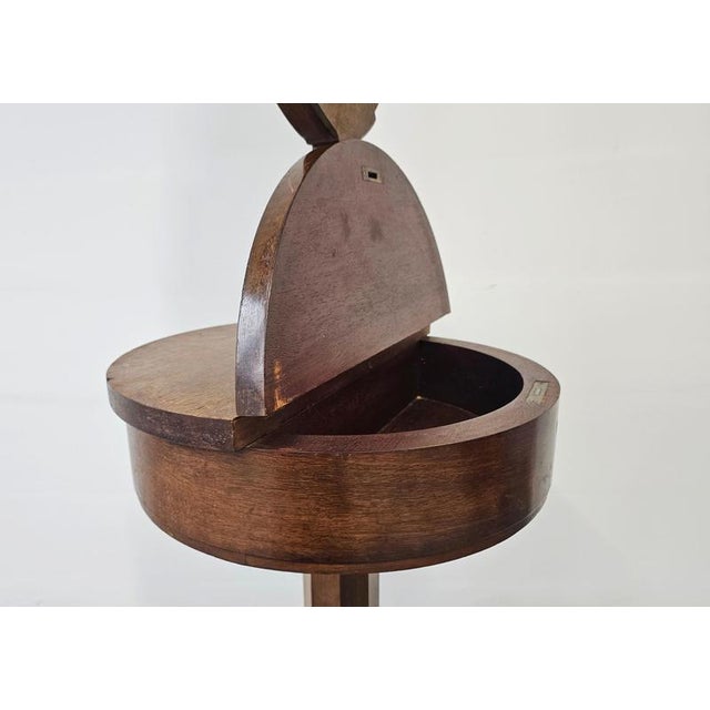 Art Deco Mahogany Men's Vanity or Shaving Stand with Mirror, 1920s For Sale - Image 11 of 13
