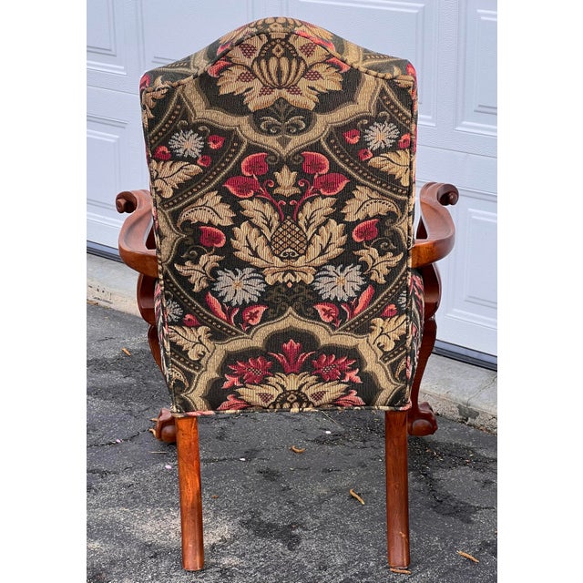 Century Furniture Chippendale Style Carved Mahogany Armchairs With Ball & Claw Feet a Pair For Sale - Image 10 of 11