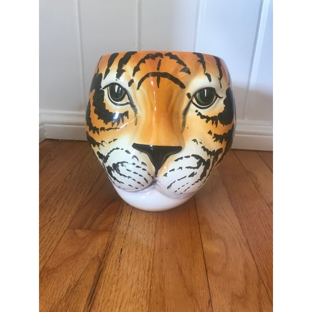 Vintage 1970s Tiger Planter For Sale - Image 9 of 9