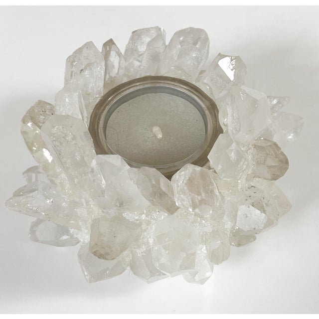 Kathryn McCoy Brazilian Clear Quartz Petite Votives- A Pair ($465/Each $930 Retail) For Sale - Image 10 of 12