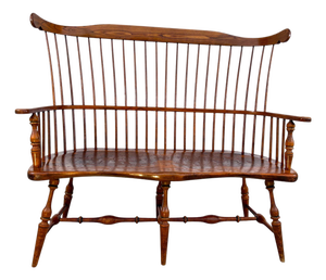 Early American Style Windsor Bench Settee