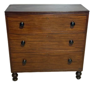 Antique Mahogany Three Drawers - Chest of Drawers From England