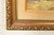 Brown Original Artist Signed Impressionist Rural Landscape Oil on Canvas Painting of Cottage in Carved Giltwood Frame For Sale - Image 8 of 11