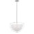 Paloma Contreras for Visual Comfort Signature Odeon Large Pendant in Polished Nickel with Frosted Glass For Sale