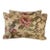 Vintage-Inspired Linen Lumbar Pillows, Floral Design, Usa, Set of Two For Sale