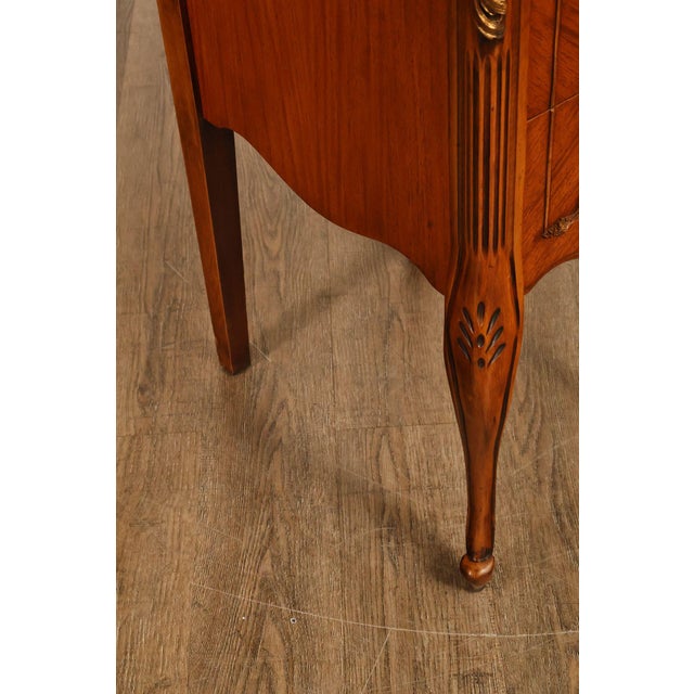 1930's French Louis XV Style SatinwoodInlaid Writing Desk Vanity For Sale - Image 12 of 18