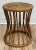Mid 20th Century Vintage Scorched Bamboo Woven Wicker Top Stool For Sale - Image 5 of 5