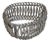 Wide Modernist Woven Silver Cuff Bracelet For Sale