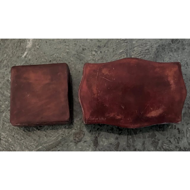 Italian Tooled Leather Boxes-Set of 2, C. 1960's For Sale - Image 16 of 16