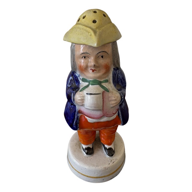 Antique Victorian Staffordshire Toby Pepperpot Figure, 1860 For Sale