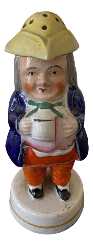 Antique Victorian Staffordshire Toby Pepperpot Figure, 1860