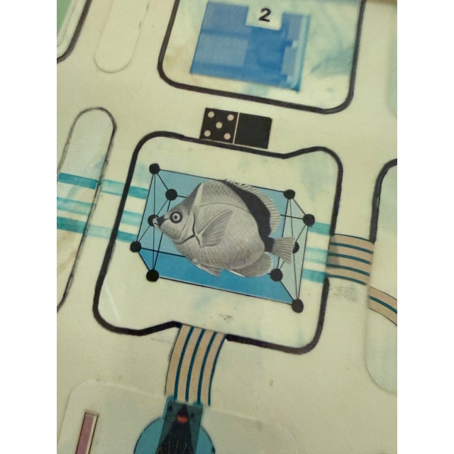 1970s Framed David Welch Signed Mixed Media Collage: "Technical Study With Natural History Motifs" For Sale - Image 9 of 16