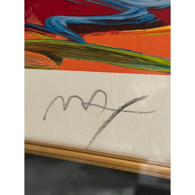 Printmaking Materials Peter Max, "Walking in Reeds" – Hand-Embellished Limited Edition Pop Art Serigraph/Lithograph For Sale - Image 7 of 9