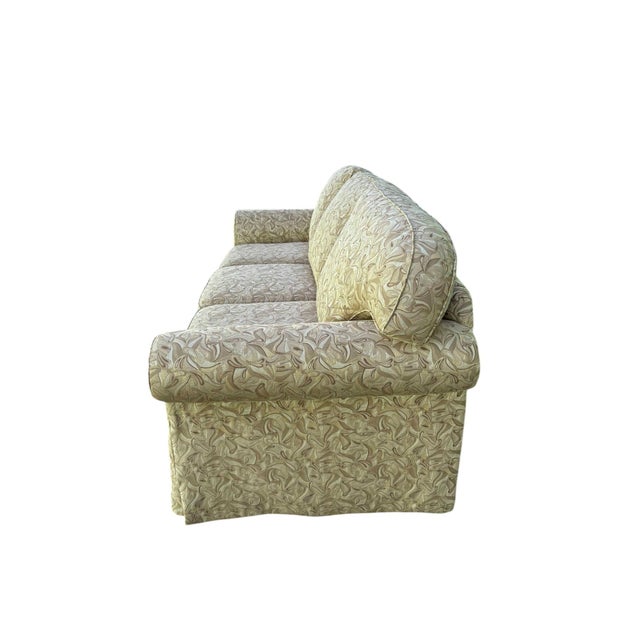Traditional Taylor King Three Seat Roll Arm Upholstered Sofa For Sale - Image 3 of 10