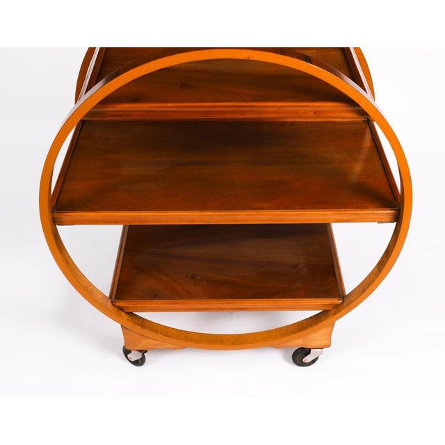 Antique 20th Century Art Deco Figured Walnut Serving Trolley, 1920s For Sale - Image 6 of 12