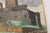 Mid-Century Swedish Outsider Folk Art Original Watercolor Painting, Signed, Lakeside Fortress Landscape For Sale In San Diego - Image 6 of 9