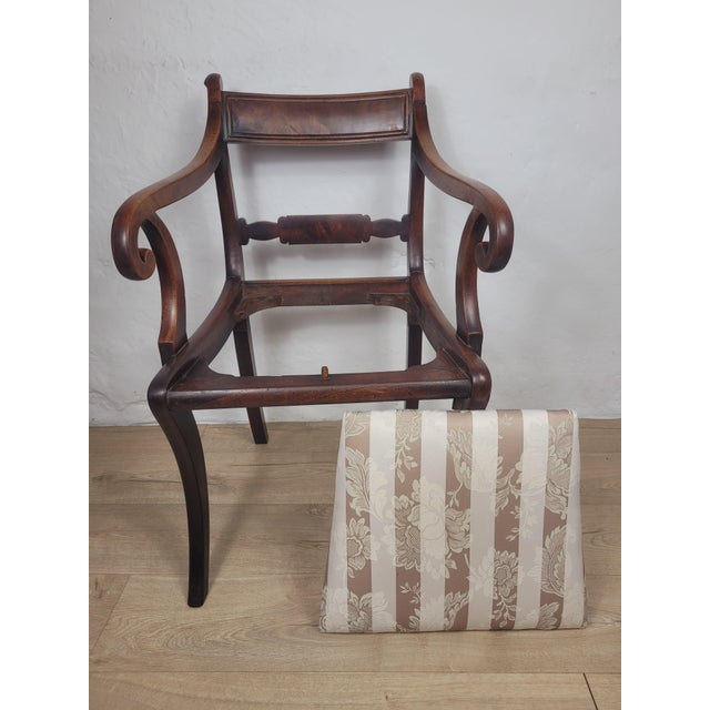 Antique Victorian Upholstered Mahogany Carver Armchair, 1890 For Sale - Image 11 of 18