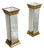 Vintage Mirrored Pedestals in Gilt Finish from Deknudt, Belgium, 1980s, Set of 2 For Sale