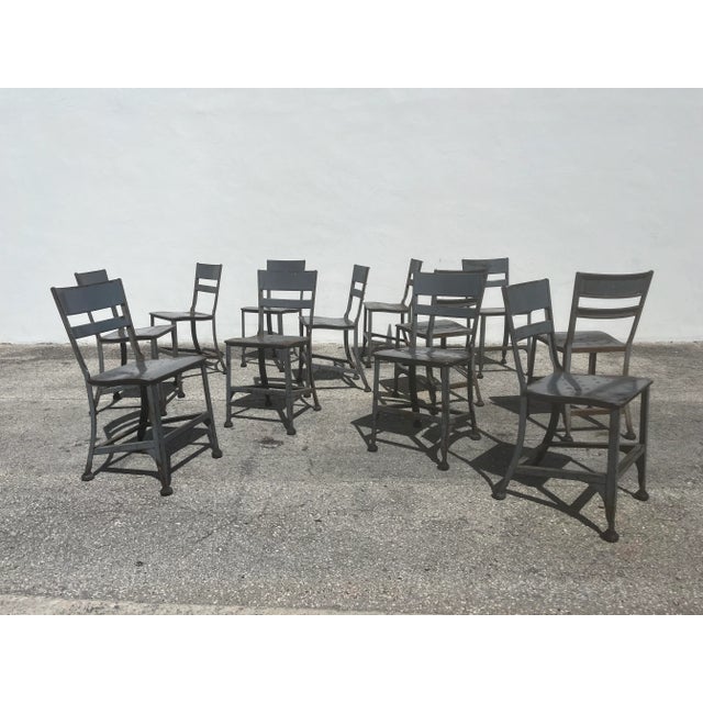 1940s Toledo Steel Dining Chair, Industrial, Usa - Set of 6 For Sale - Image 9 of 12