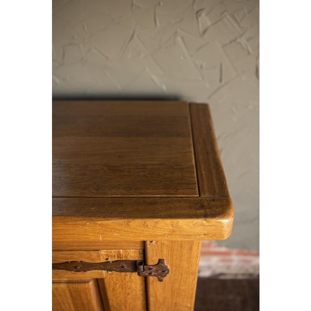 Mid 1900s Large Rustic French - Light Oak Sideboard For Sale - Image 10 of 15