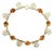 Citrine 14k Yellow Gold Fancy Link Bracelet For Sale