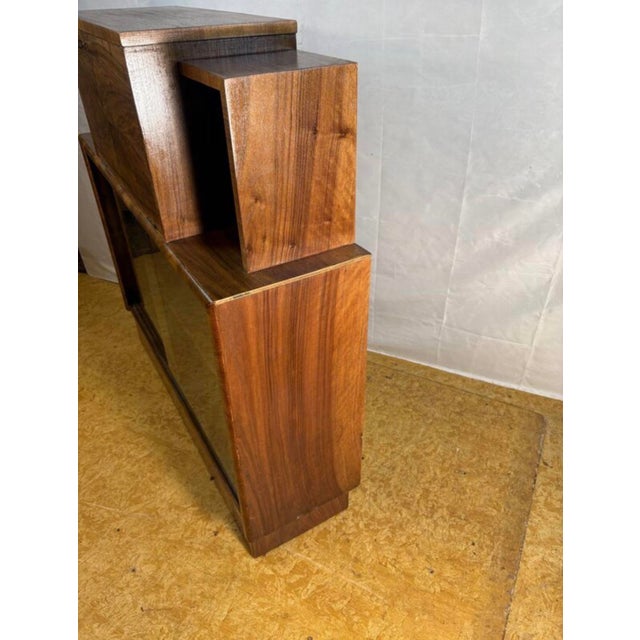 Vintage Art Deco Burr Walnut Display Cabinet, 1930s For Sale - Image 10 of 13