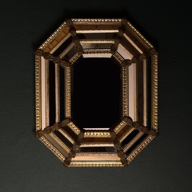 Vintage Octagonal Murano Mirror, Italy, 1950s For Sale - Image 14 of 18
