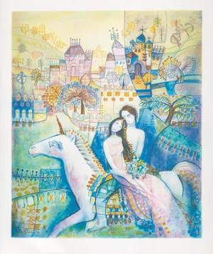 The Unicorn, Heshi Yu Lithograph