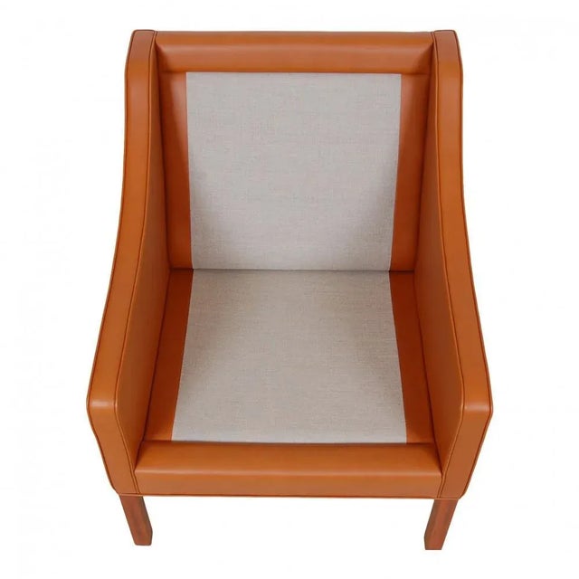 Model 2207 Lounge Chair in Walnut and Anilin Leather by Børge Mogensen for Fredericia For Sale - Image 9 of 11