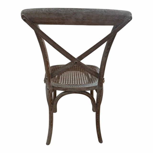 Early 21st Century Restoration Hardware Madeleine Rattan Dining Side Chairs With Cushions-Set of 10 For Sale - Image 5 of 12