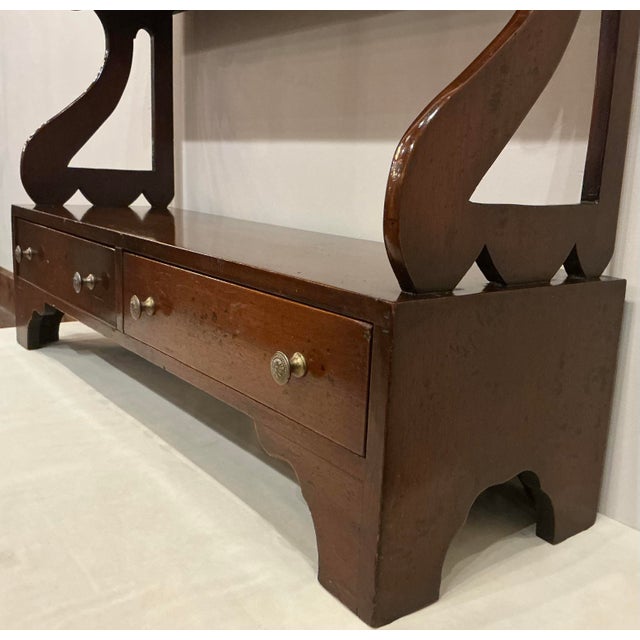Mid 20th Century Vintagre Mahogany Bookcase or Display Cabinet W Two Drawers at Base For Sale - Image 5 of 7