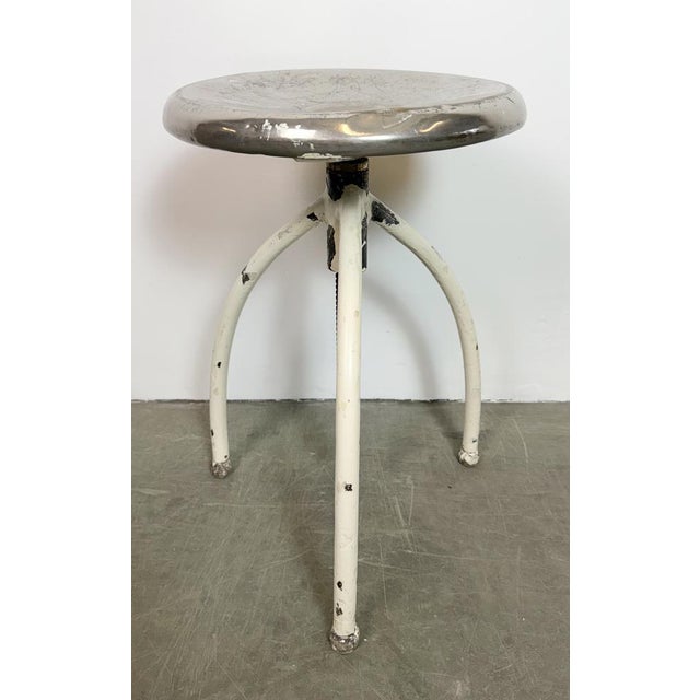 Vintage Industrial Iron Stool, 1960s For Sale - Image 6 of 16