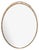 Contemporary Jebediah Oval Metal Mirror - Brass For Sale - Image 3 of 5
