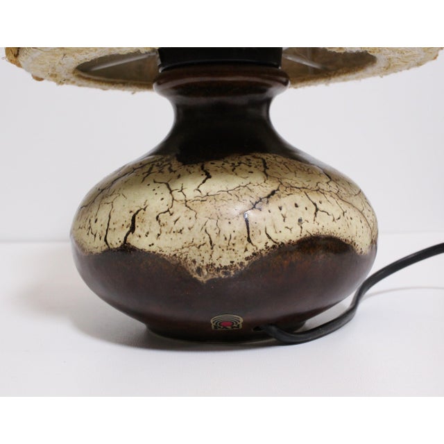 Vintage Ceramic Lamp in Fat Lava by Pan, 1960 For Sale - Image 4 of 8
