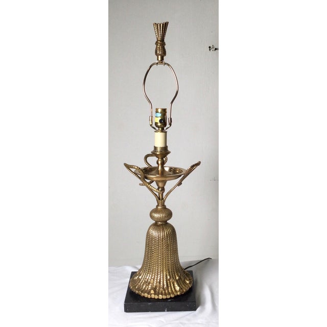 Chapman Manufacturing Company 1990s Cast Burnished Brass Chapman Table Lamp For Sale - Image 4 of 10