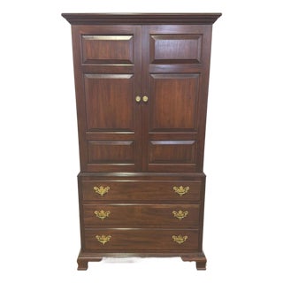 1980s Hitchcock Solid Cherry Armoire. For Sale