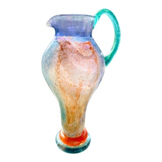 1970s Kosta Boda Kjell Engman Can Can Glass Pitcher For Sale