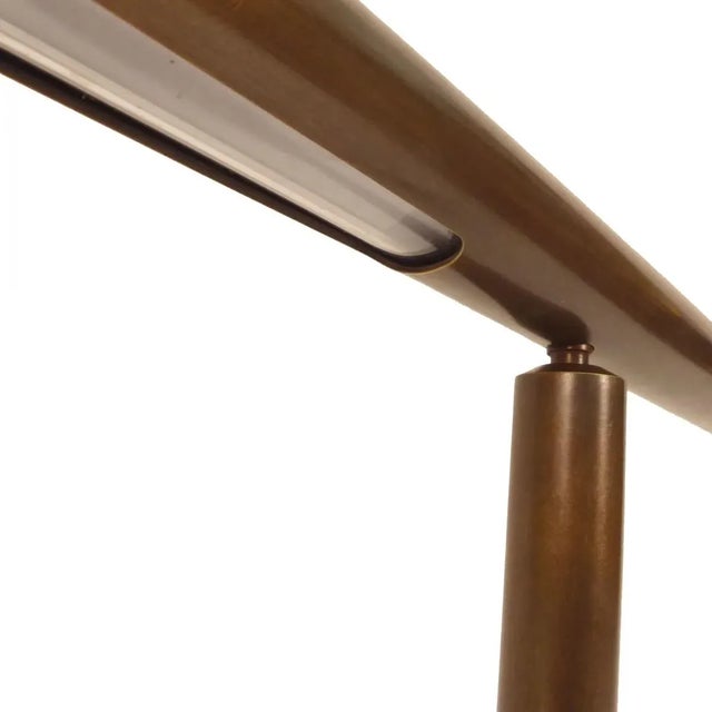 Metal Architectural Brass Desk Lamp by Marcelo Bessa For Sale - Image 7 of 11