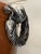 Metal Ceramic & Pewter Footed Serving Bowl Set With Silver Accents - 3 Pieces For Sale - Image 7 of 11