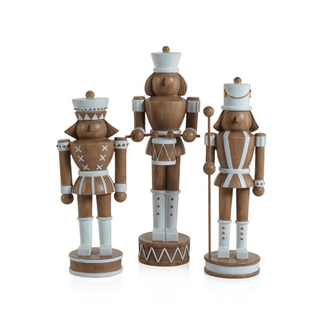 This lovely nutcracker adds a contemporary Christmas element to your holiday décor. Place them next to books, planters, or...