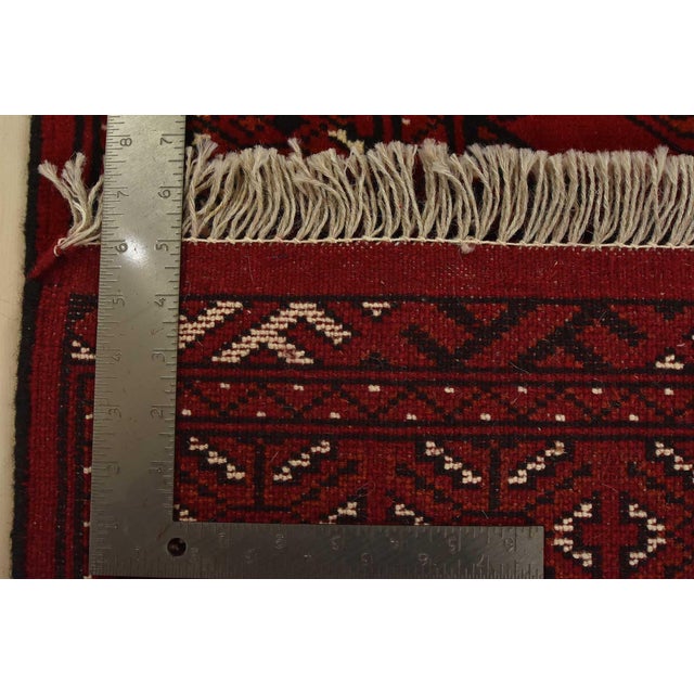 Turkmen Runner 2’6” X 9’7” Red Wool Vintage Tribal Hand-Knotted Oriental Rug For Sale - Image 13 of 13