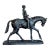 Vintage Boho Patinated Rider and Horse Sculpture For Sale