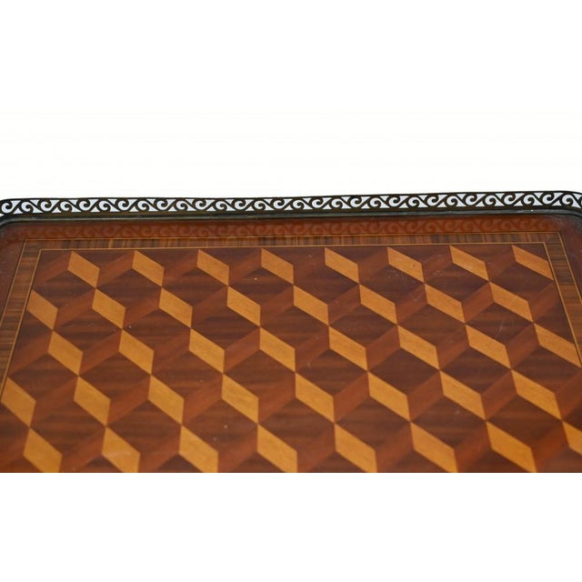 Hollywood Regency Regency English Parquetry Occasional Table For Sale - Image 3 of 10