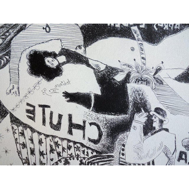 Modern Théo Tobiasse, After Eden, Original Etching For Sale - Image 3 of 9