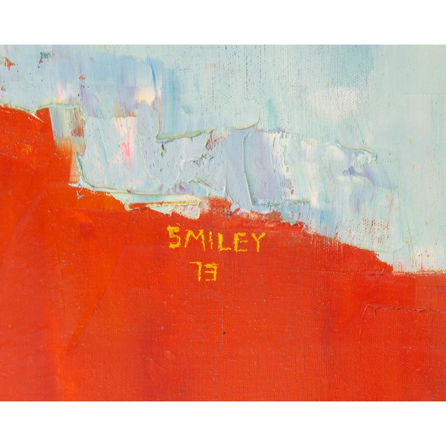 Textile 1973 Oil on Canvas Still Life Painting by Sidney Smiley For Sale - Image 7 of 8