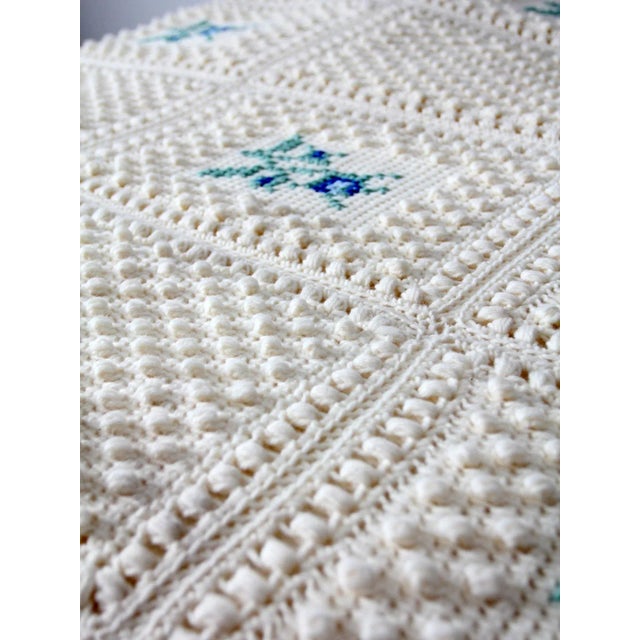 Vintage Knit Blanket For Sale - Image 4 of 12