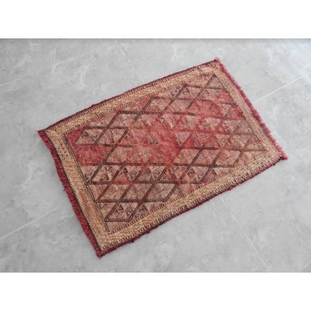 Traditional Small Geometrical Jajim Kilim Rug 1′10″ × 2′8″ For Sale - Image 3 of 8