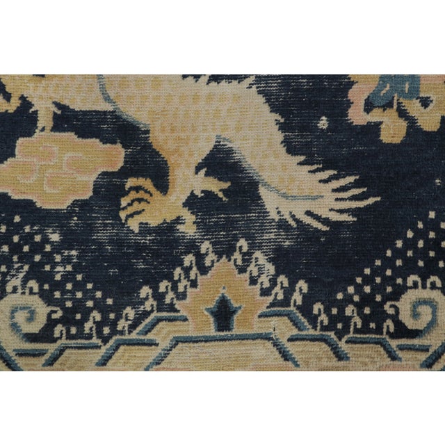 Antique Chinese Ningxia Pillar Wool Runner by Rug & Kilim, Dragon Pictorials, 1920-1929 For Sale In New York - Image 6 of 6