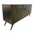 A striking statement cabinet by Global Views featuring the Triangle design with individually hand-applied antique silver-...