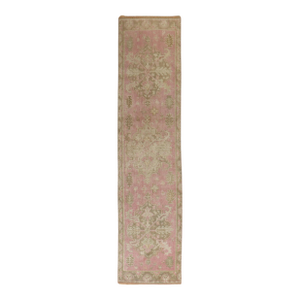 Zabihi Collection Bubble Gum Pink Turkish Oushak Runner